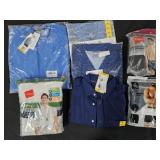 Men's size Medium rain jacket, shirts and boxer