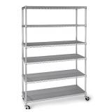 6-Tier NSF Heavy Duty Wire Shelving, 47.75' W x