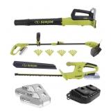 Sun Joe 24V Cordless 3-Tool Garden Combo Kit: