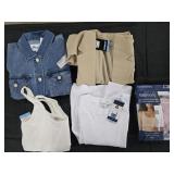Women's size Large denim jacket, blazer, shirts