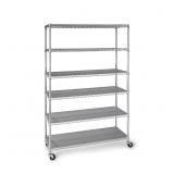 6-Tier NSF Heavy Duty Wire Shelving, 47.75' W x