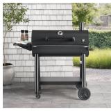 (MSRP: $200) 35' Barrel Charcoal Grill w/ Cover