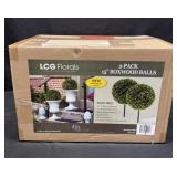 2pk. LCG Florals 15ï¿½ Boxwood Balls