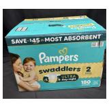 180ct. Box of Pampers Size 2 Swaddlers Diapers