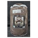 King size reversible faux fur comforter set