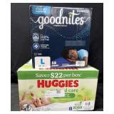 58ct. Box of Goodnites Size Large Nighttime