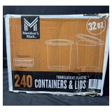 240ct. Box of 32oz. Translucent Plastic