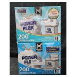 2- Power Flex 13 gallon trash bags 200 count each