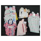 Baby girl's clothes sizes 3M to 3T. Sleepers,
