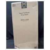 Square Tall Planter, Black
