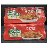 2- Chef Boyardee Beef Ravioli 12 cans each