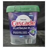 Cascade Platinum Plus dishwasher pacs 82 count