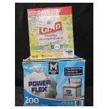 Power Flex 13 gallon trash bags 200 count. Glad