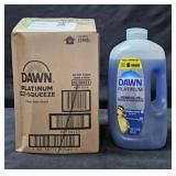 Dawn Platinum dish soap 90oz bottle and 4