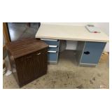 Desk, contents and cabinet, 60ï¿½ x 30ï¿½ x 34ï¿½ high