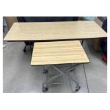 2-6ï¿½ folding tables and Cannon mobile cart