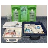 First aid kits and eyesaline eye/face wash
