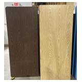 6-6ï¿½ folding tables, 4 light brown & 2 dark brown