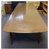 Vintage 12ï¿½ conference table with removable legs,