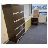3 file cabinets & 2 shelves, 26ï¿½-65ï¿½ high