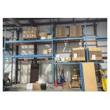 2-8ï¿½ wide and 1-12ï¿½ wide pallet racks, contents
