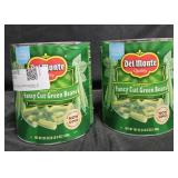 2- Del Monte cut green beans 101oz each