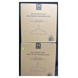 2- 50pk. Boxes of Adult Velvet Hangers, Ivory
