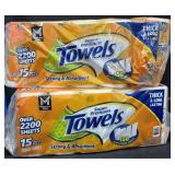 2- 15ct. Bags of Super Premium Paper Towels