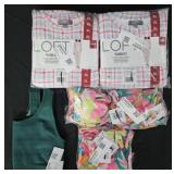 Women's size X-Large pajama sets, sports bra and