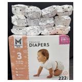 222ct. Box of Premium Size 3 Diapers