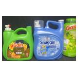140 fl oz Gain detergent, 1.38 gal. snuggle