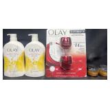 2-35 fl oz Olay body wash, 4-1.7 oz Olay
