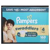 Pampers Swaddlers size 4 diapers 160 count