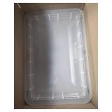 4pk. Clear Plastic Totes w/ Lids