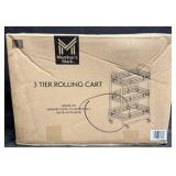 Small 3-Tier Rolling Cart
