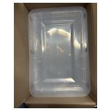 4pk. 60Qt. Clear Plastic Totes, Damaged