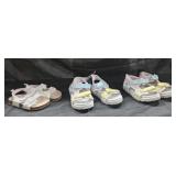 Girl's sandals. 1 pair size 9 and 2 pair size 12
