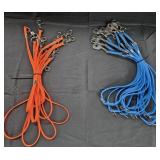 20 Animal leads/leashes. Orange and Blue