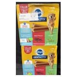 2- 65ct. Boxes of Pedigree DentaStix Dog Treats