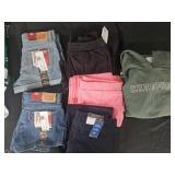 Girl's size 14/16 Levi's jean shorts, sweaters,