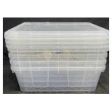 4-13 qt, plastic bins with lids, 16.4' x 10.9' x