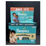 160ct. Box of Pampers Swaddlers Size 4 Diapers