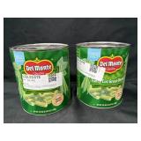 2- 101oz. Cans of Del Monte Fancy Cut Green Beans