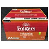 100ct. Box of Folgers Colombian K-Cup Coffee Pods