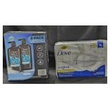 Dove Men's Plus body wash 60oz. Dove bar soap 16