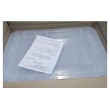 60 Qt Clear Totes w/ lids 4 pack