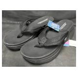 Skechers LuxeFoam Sandals, Size 9