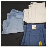 Women's size 8 jeans and size 10 jeans.