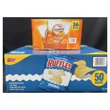 50-1oz Ruffles original potato chips & 36-1.25oz