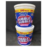 2- 380pc. Tubs of Dubble Bubble Bubble Gum (Mar